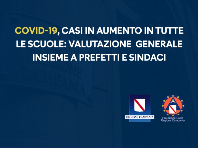 COVID-19, casi in aumento in tutte le scuole.