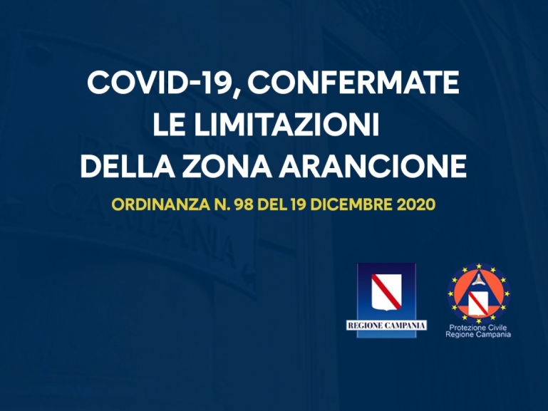 COVID-19, LA CAMPANIA RIMANE COM'È: SI CONFERMANO LE LIMITAZIONI DELLA "ZONA ARANCIONE"
