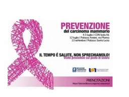 Prevenzione carcinoma mammario: Visite preventive sul posto di lavoro alle dipendenti della Giunta Regionale