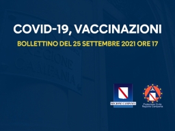 COVID-19, BOLLETTINO VACCINAZIONI DEL 25 SETTEMBRE 2021 (ORE 17)