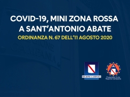 COVID-19: MINI ZONA ROSSA A SANT’ANTONIO ABATE (NA)