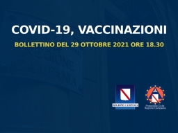 COVID-19, BOLLETTINO VACCINAZIONI DEL 29 OTTOBRE 2021 (ORE 18.30)