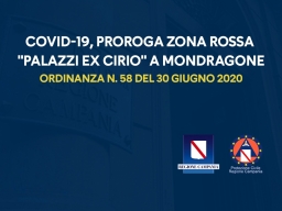 COVID-19, PROROGATA LA ZONA ROSSA "PALAZZI EX CIRIO" A MONDRAGONE