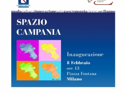 Venerdì 8 febbraio l'inaugurazione di "Spazio Campania"