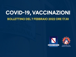 COVID-19, BOLLETTINO VACCINAZIONI DEL 7 FEBBRAIO 2022 (ORE 17.30)