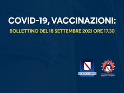 COVID-19, BOLLETTINO VACCINAZIONI DEL 18 SETTEMBRE 2021 (ORE 17.30)