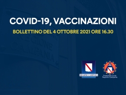 COVID-19, BOLLETTINO VACCINAZIONI DEL 4 OTTOBRE 2021 (ORE 16.30)