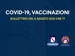 COVID-19, BOLLETTINO VACCINAZIONI DEL 6 AGOSTO 2021 (ORE 17)
