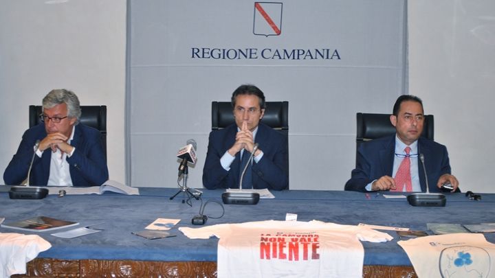 Conferenza stampa Tour della legalità di Gianni Pittella con Stefano Caldoro e Paolo Siani