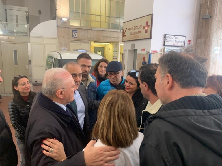 DEVASTAZIONE PRONTO SOCCORSO "PELLEGRINI". DICHIARAZIONE DEL PRESIDENTE DE LUCA