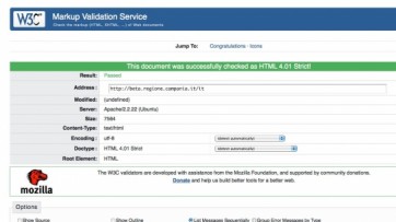 W3C Validation for the New Regional Portal