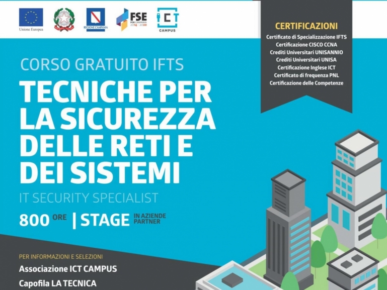 “Tecnico della sicurezza delle reti e dei sistemi - IT Security specialist"