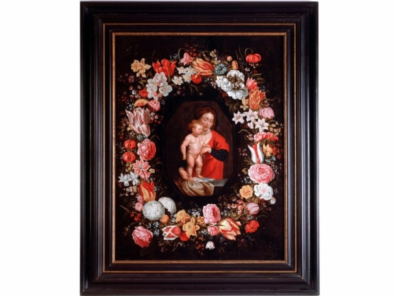 Mostra del dipinto di Peter Paul Rubens e di Jan Brueghel il Vecchio "La Madonna col Bambino in una ghirlanda di fiori"