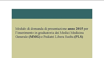 Domanda inserimento graduatoria anno 2015