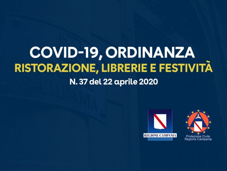 COVID-19, ORDINANZA SU RISTORAZIONE, LIBRERIE E FESTIVITÀ