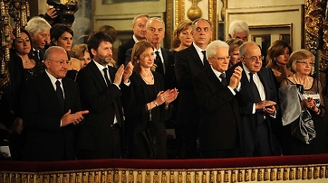 Il Presidente della Repubblica Sergio Mattarella alla prima del teatro San Carlo