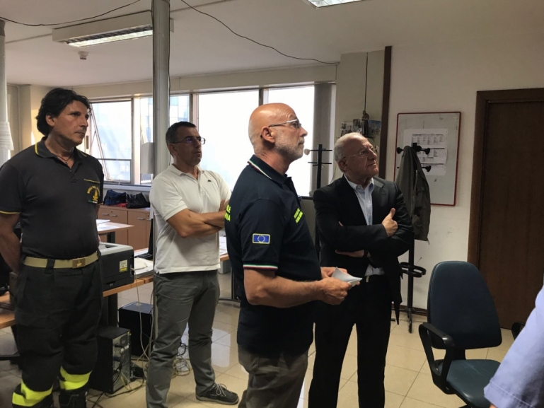 Roghi, De Luca alla Centrale Operativa Antincendio