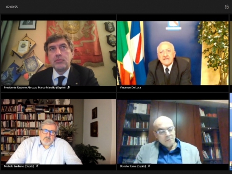 RECOVERY FUND, INCONTRO DEI PRESIDENTI DELLE REGIONI MERIDIONALI