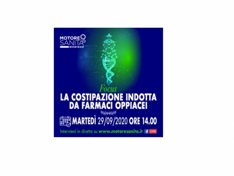 Webinar "La costipazione indotta da farmaci oppiacei"