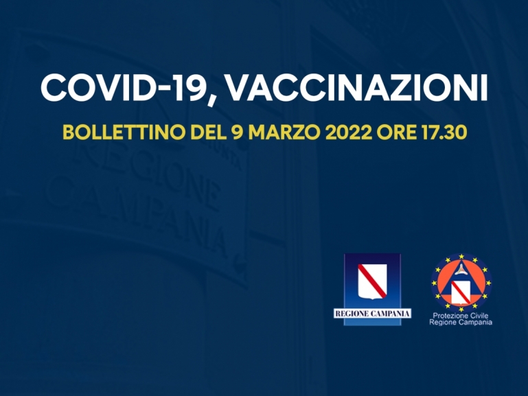 COVID-19, BOLLETTINO VACCINAZIONI DEL 9 MARZO 2022 (ORE 17.30)
