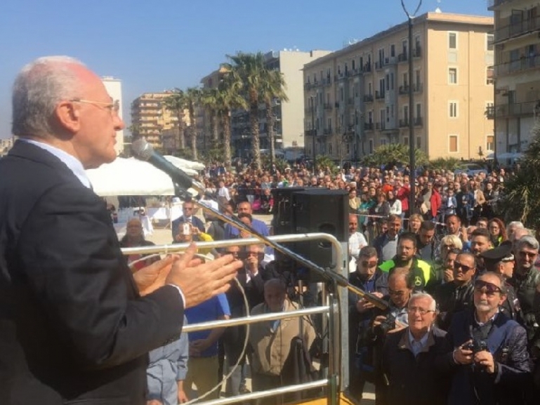 Il presidente De Luca a Castellammare di Stabia per il nuovo lungomare