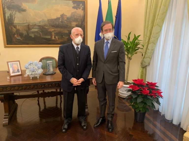 CAMPANIA-GERMANIA, DE LUCA INCONTRA L'AMBASCIATORE TEDESCO IN ITALIA