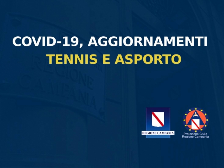 COVID-19, AGGIORNAMENTI SU TENNIS E ASPORTO