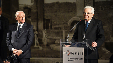 Il Presidente della Repubblica Sergio Mattarella a Pompei