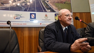 Il presidente De Luca all'apertura della variante di Grottaminarda