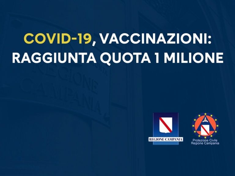 COVID-19, VACCINAZIONI: RAGGIUNTA QUOTA 1 MILIONE