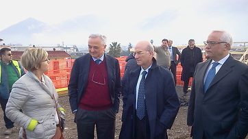 SS 268 del Vesuvio, Cosenza e Vetrella in visita al cantiere. Nuovo svincolo di Angri e collegamento con l’autostrada A3 pronti entro novembre