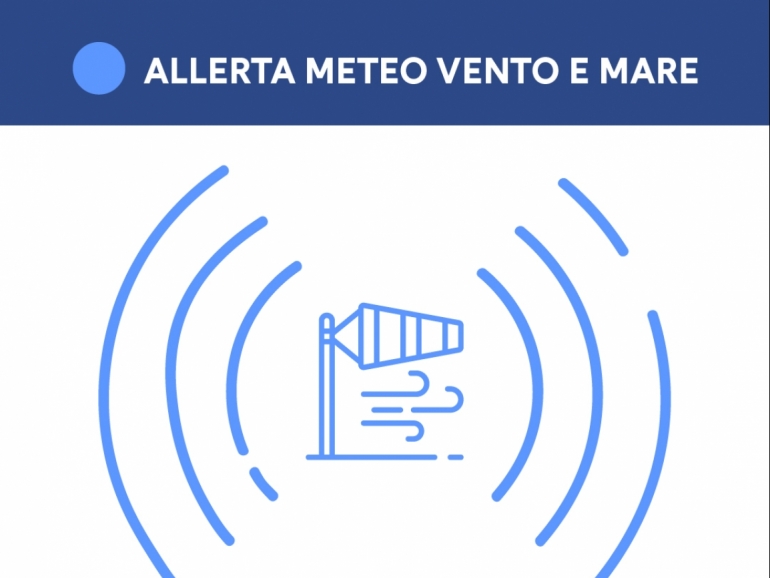 Allerta meteo per vento molto forte e mare molto agitato