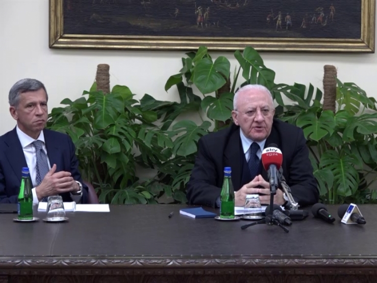 CORONAVIRUS, CONFERENZA STAMPA A PALAZZO SANTA LUCIA