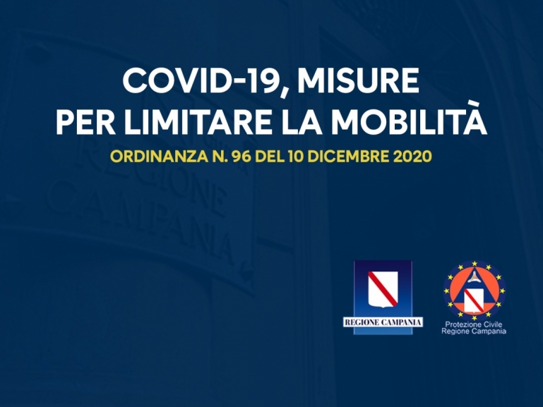 COVID-19, MISURE PER LIMITARE LA MOBILITÀ: ECCO L’ORDINANZA