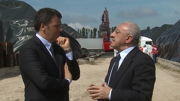 Il governatore De Luca a Marcianise insieme al presidente del Consiglio Renzi