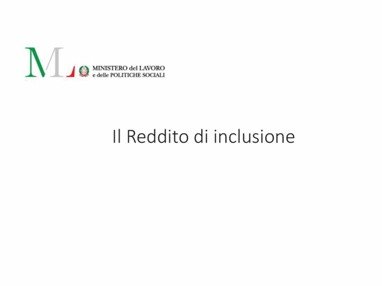 REI - Reddito di inclusione