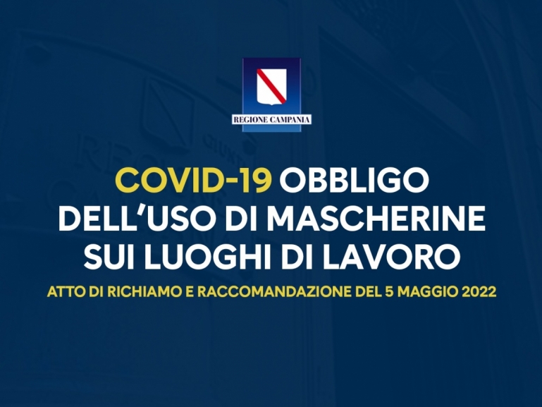 OBBLIGO DELL'USO DI MASCHERINE SUI LUOGHI DI LAVORO – SCARICA IL PROVVEDIMENTO