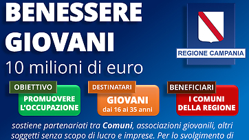 Campania, parte il bando "Benessere Giovani"