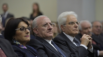 Il presidente della Repubblica Mattarella a Napoli