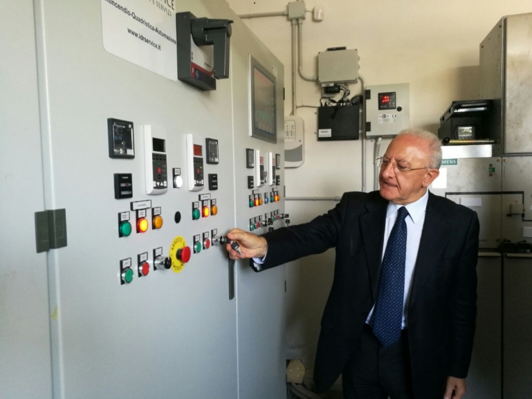 Aperto l'impianto per la depurazione nella zona ASI Pascarola-Caivano