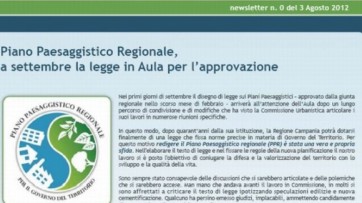 Newsletter assessorato urbanistica, oggi il numero zero