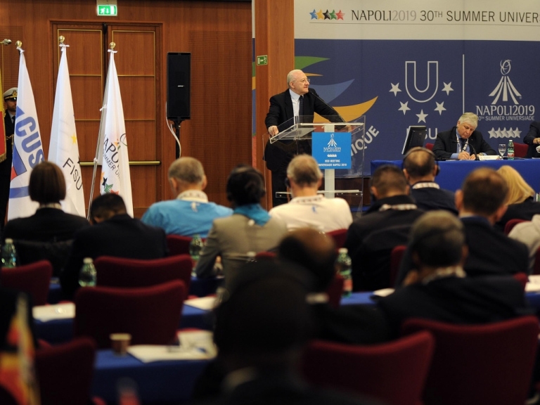 Universiade Napoli 2019, riunione con le delegazioni straniere. De Luca: edizione dedicata a Mennea