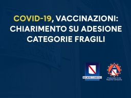 COVID-19, CHIARIMENTO SU ADESIONE CATEGORIE FRAGILI