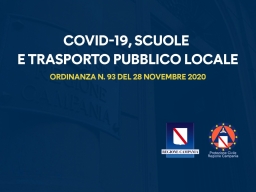 COVID-19, ORDINANZA n. 93 SU SCUOLE E TRASPORTO PUBBLICO