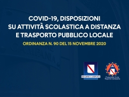 COVID-19, ORDINANZA n. 90 SU SCUOLE