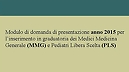 Domanda inserimento graduatoria anno 2015