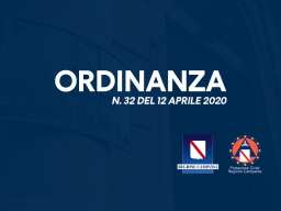 COVID-19: ORDINANZA N.32 DEL 12/4/2020