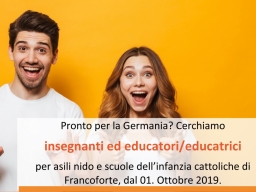 Avviso per insegnanti ed educatori/educatrici per asili nido e scuole dell'infanzia a Francoforte