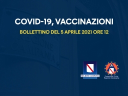 COVID-19, BOLLETTINO VACCINAZIONI DEL 5 APRILE 2021 (ORE 12)
