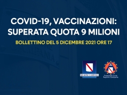 COVID-19, BOLLETTINO VACCINAZIONI DEL 5 DICEMBRE 2021 (ORE 17)